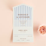 "Stripes" - Savvy Wedding Invitations in Wave by Kelly Watkins - Front Open