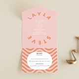 "Bubblegum" - Savvy Wedding Invitations in Candy by Catherine Culvenor - Front Open