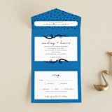 "Swirl Frame" - Savvy Wedding Invitations in Cobalt by mo kelley - Front Open