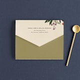 "Bridal Bouquet" - Savvy Wedding Invitations in Verde by Kindred Fields - Closed