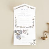 "Rocky Seaside Frame" - Savvy Wedding Invitations in Ocean by Shiny Penny Studio - Front Open