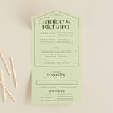 "News!" - Savvy Wedding Invitations in Kiwi by Claudia Orengo - Front Open