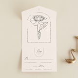 "Belle Rose" - Savvy Wedding Invitations in Buttercream by Claudia Orengo - Front Open