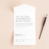 "tomorrows" - Savvy Wedding Invitations in Ink by Lori Wemple - Front Open