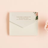 "Elegant Leaves" - Savvy Wedding Invitations in Slate by GeekInk Design - Closed