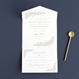 "Villa" - Savvy Wedding Invitations in Leaf by Kristie Kern - Front Open