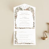 "Disney's Mickey Mouse Tropical Frame" - Savvy Wedding Invitations in Earth by Shiny Penny Studio - Front Open
