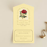 "Enchanted Rose from Disney's Beauty & The Beast" - Savvy Wedding Invitations in Mimosa by Leah Bisch - Front Open