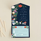 "Disney's Alice In Wonderland Garden Tea Party" - Savvy Wedding Invitations in Evening by Elly - Front Open