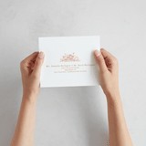 "Floral Border" - Savvy Wedding Invitations in Peach by Pippa Shaw - How it works