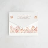 "Floral Border" - Savvy Wedding Invitations in Peach by Pippa Shaw - Closed
