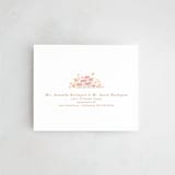 "Floral Border" - Savvy Wedding Invitations in Peach by Pippa Shaw - FREE Recipient Addressing