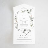 "Wildflower Garden" - Savvy Wedding Invitations in Lace by Hannah Williams - Front Open