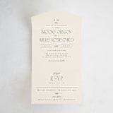 "Arched Monogram" - Savvy Wedding Invitations in Ecru by Erica Krystek - Front Open