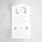 "delicate buds" - Savvy Wedding Invitations in Olive by Jennifer Wick - Front Open