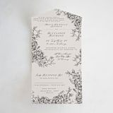 "etched floral" - Savvy Wedding Invitations in Stone by Phrosné Barwood - Front Open