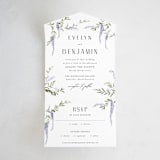 "Enchanted Evening" - Savvy Wedding Invitations in Lavender by Design Lotus - Front Open