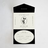 "la graine" - Savvy Wedding Invitations in Onyx by Alaina Cherup - Front Open