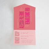 "Pop Romance" - Savvy Wedding Invitations in Fruit Punch by Ashley DeMeyere - Front Open