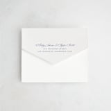 "watercolor flowers crest" - Savvy Wedding Invitations in Dusty Blue by Cass Loh - Closed