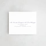 "watercolor flowers crest" - Savvy Wedding Invitations in Dusty Blue by Cass Loh - FREE Recipient Addressing