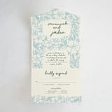 "Bloom" - Savvy Wedding Invitations in Waterfall by Kelly Watkins - Front Open