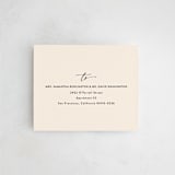 "Script and Monogram" - Savvy Wedding Invitations in Sand by Carolyn MacLaren - FREE Recipient Addressing