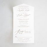"Luxe script" - Savvy Wedding Invitations in Pearl by Hooray Creative - Front Open