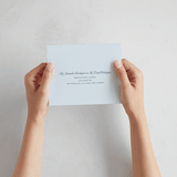 "Modernne" - Savvy Wedding Invitations in Powder by Carolyn MacLaren - How it works