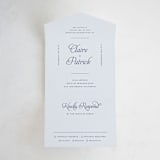 "Modernne" - Savvy Wedding Invitations in Powder by Carolyn MacLaren - Front Open