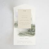 "Hillside" - Savvy Wedding Invitations in Moss by Hannah Williams - Front Open