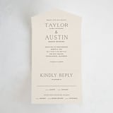"In Love" - Savvy Wedding Invitations in Linen by Vanessa Doyle - Front Open