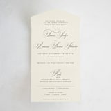 "Wonderful Tonight" - Savvy Wedding Invitations in Oreo Creme by Design Lotus - Front Open