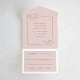 "Jot" - Savvy Wedding Invitations in Peach Cream by Snow and Ivy - Front Open