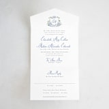 "SweetHearts" - Savvy Wedding Invitations in Periwinkle by Design Lotus - Front Open