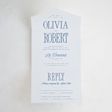 "Riviera" - Savvy Wedding Invitations in Ocean by Kelly Schmidt - Front Open