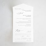 "graceful" - Savvy Wedding Invitations in Onyx by Jennifer Postorino - Front Open