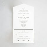 "Boulevard" - Savvy Wedding Invitations in Moss by Megan Davis - Front Open