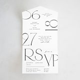 "Numerical" - Savvy Wedding Invitations in Lily by Owl and Toad - Front Open