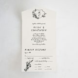 "Botanical Crest" - Savvy Wedding Invitations in Ink by Kelly Watkins - Front Open