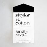 "Marcona" - Savvy Wedding Invitations in Ink by Blustery August - Front Open