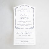 "Santorini" - Savvy Wedding Invitations in Cerulean by Zani van Zyl - Front Open