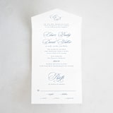 "Aristocratic" - Savvy Wedding Invitations in Sky by Creo Study - Front Open