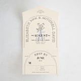 "Sealed" - Savvy Wedding Invitations in Daisy by Baumbirdy - Front Open