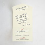 "Handwritten Letter" - Savvy Wedding Invitations in Blue Velvet by Helena Vitto - Front Open