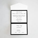 "Black Tie" - Savvy Wedding Invitations in Ink by That Girl Press - Front Open