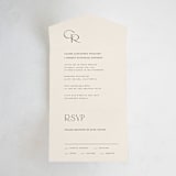 "Edge" - Savvy Wedding Invitations in Linen by Kelly Schmidt - Front Open