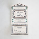 "Vase" - Savvy Wedding Invitations in Neptune by Kelly Watkins - Front Open