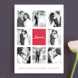 "Joie Grid" - Wedding Announcements in Strawberry by Stacey Meacham - Front