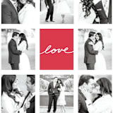 "Joie Grid" - Wedding Announcements in Strawberry by Stacey Meacham - Detail